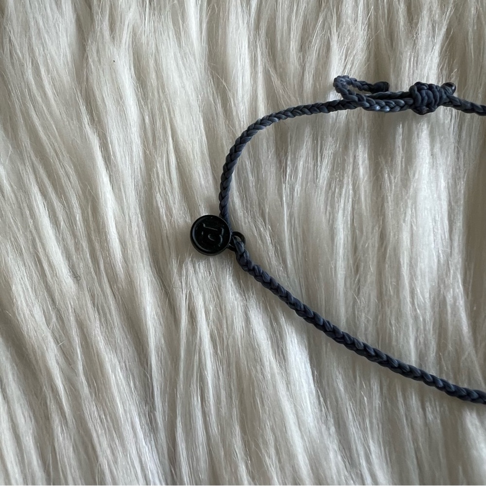 Pura Vida Navy Blue Anchor Charm Braided Adjustable Wax Thread Beach Bracelet - Picture 3 of 3